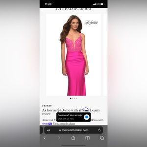 pink dress for sale worn once size 2